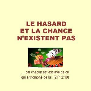 Le hasard et la chance n&rsquo;existent pas
