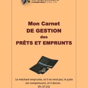 Mon carnet de Gestion des prêts et emprunts